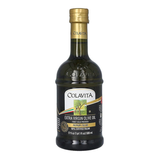 Colavita Premium Italian Extra Virgin Olive Oil, 17 oz (Pack of 2), Glass Bottles