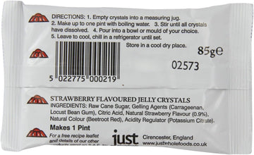 (3 PACK) - Just Wholefoods - Strawberry Jelly Crystals | 85g | 3 PACK BUNDLE