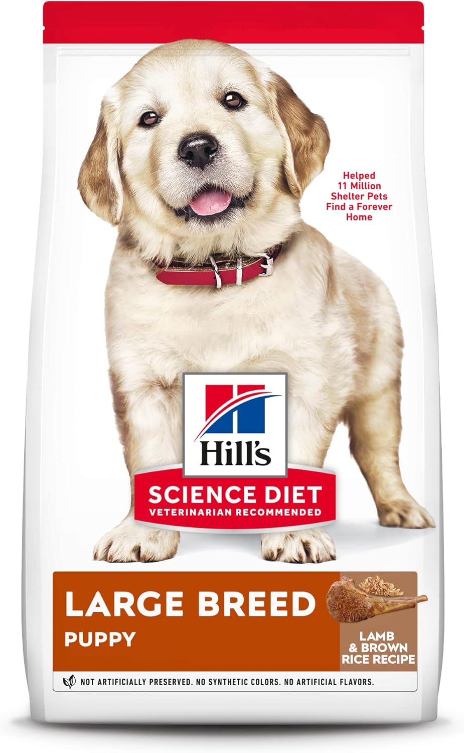Hill'S Science Diet Dry Dog Food, Puppy, Large Breeds, With Real Meat And Whole Grains, Lamb Meal And Brown Rice Recipe, 33 Lb. Bag