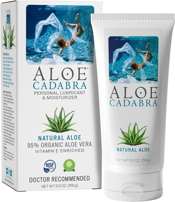 Aloe Cadabra Water Based Personal Lubricant, Organic Lube, Natural for Her, Him & Couples, 5.5 Ounces