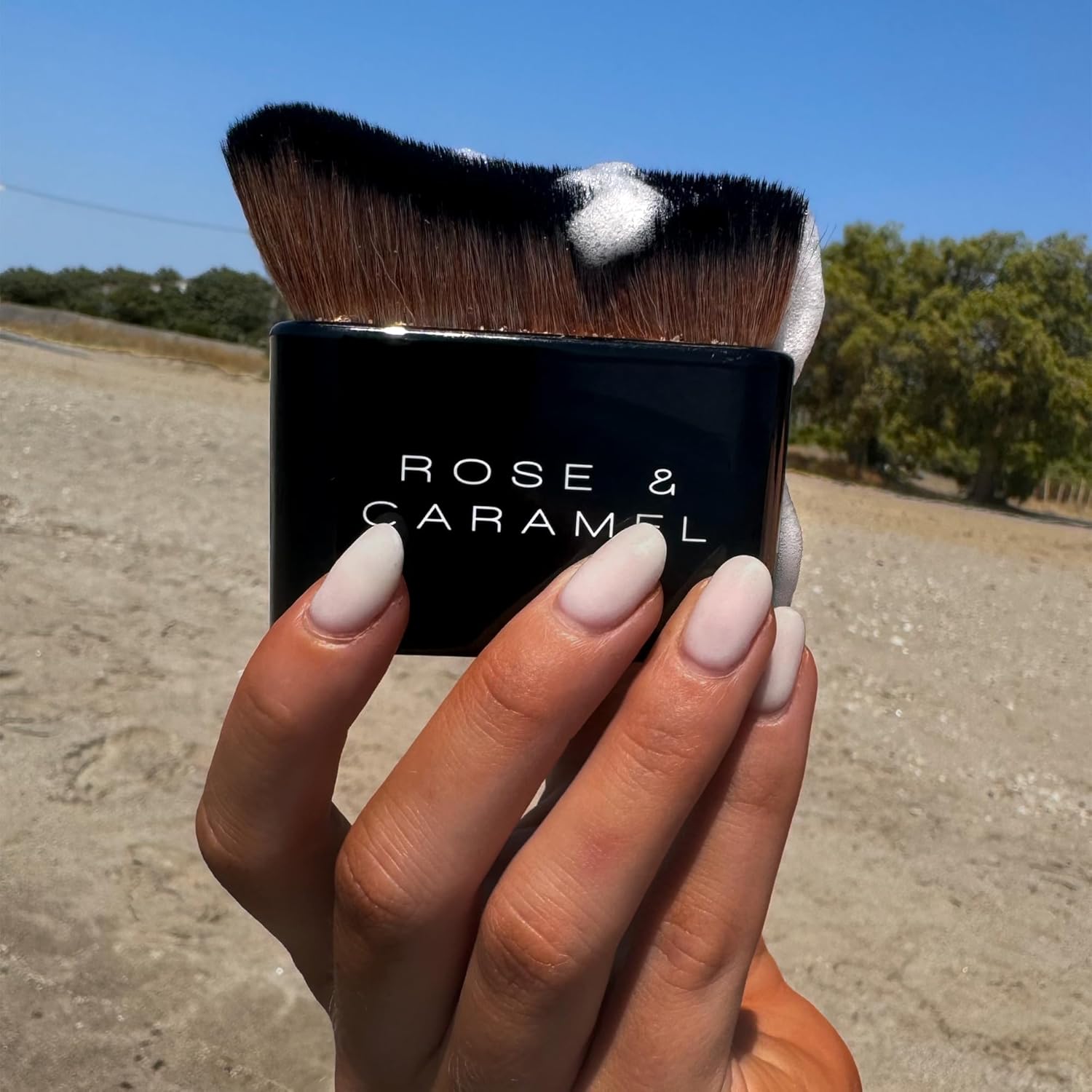 Rose & Caramel Face & Body Kabuki Blending Brush Self Tan Applicator : Amazon.co.uk: Beauty
