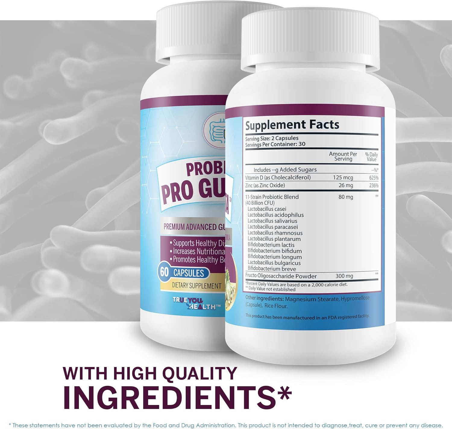 Probiotic Pro Gut Vita - Gut Health Support Probiotic & Vitamin Formula - Promote Healthy Digestion, Nutrient Absorption, Bowel Movements - Help Improve Gut Microbiome For Additional Health Benefits : Health & Household