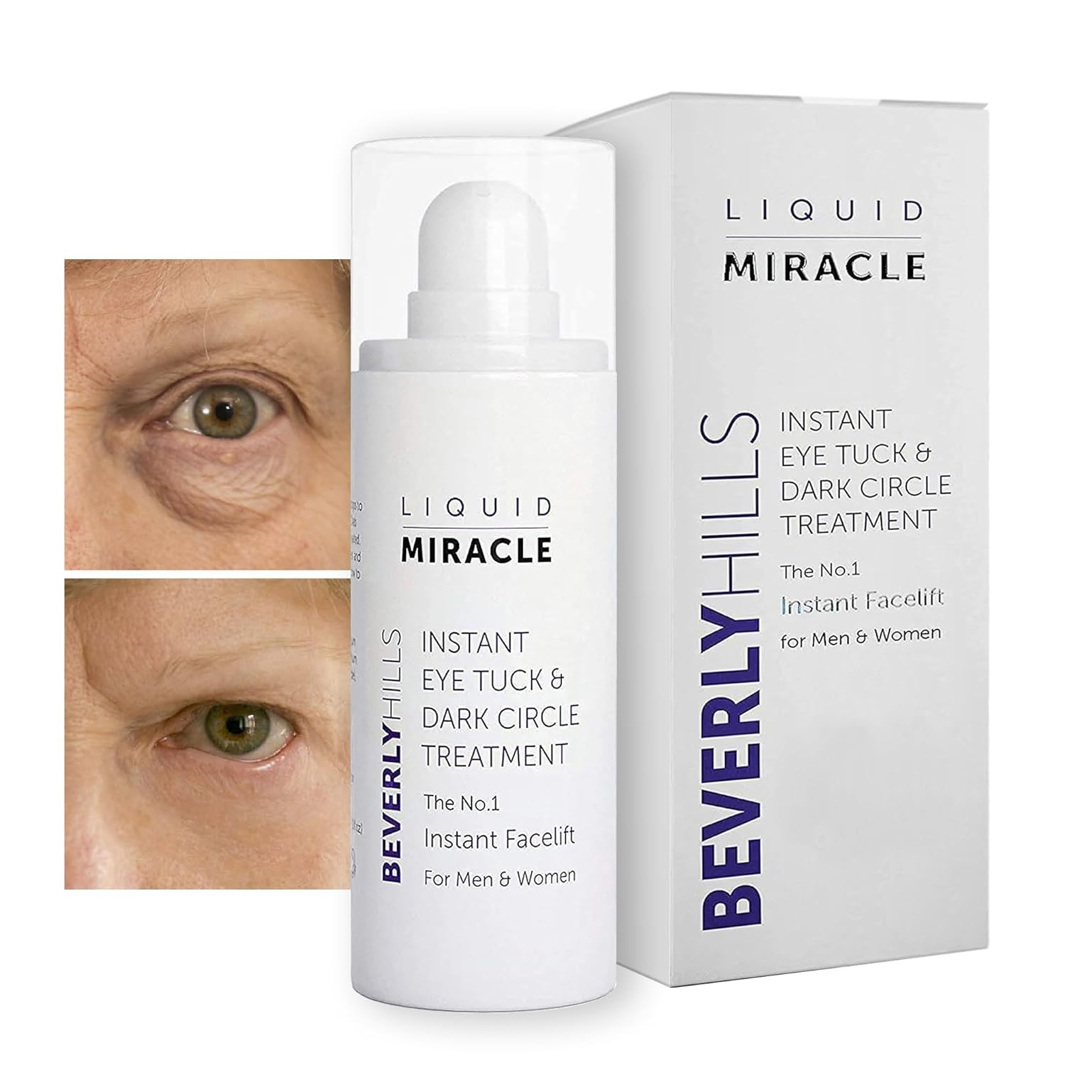 Beverly Hills Instant Facelift Anti Aging Eye Serum Treatment For Dark Circles, Puffy Eyes, Wrinkles, Under Eye Bags, Fine Lines, And Crows Feet | 30Ml (120 Days Supply)