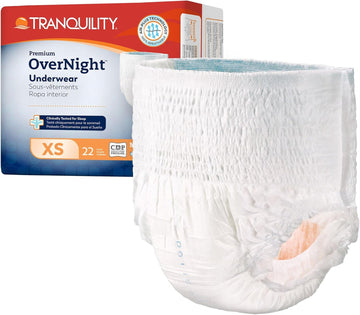 Tranquility Premium Overnight Disposable Absorbent Underwear (Dau) - Xs - 22 Ct