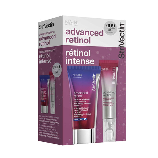 Strivectin Advanced Retinol Discovery Kit With Retinol Night Moisturizer, 1 Oz & Multi Correct Eye Cream 0.5 Oz, 2 Piece Kit For Wrinkles And Fine Lines