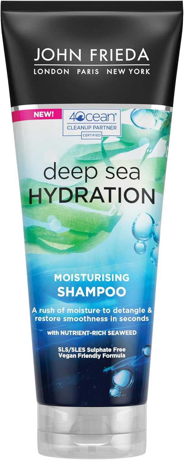 John Frieda Deep Sea Hydration Shampoo Moisturising Shampoo For Colour-Treated, Dry, Damaged Hair, 250Ml (Pack Of 2)