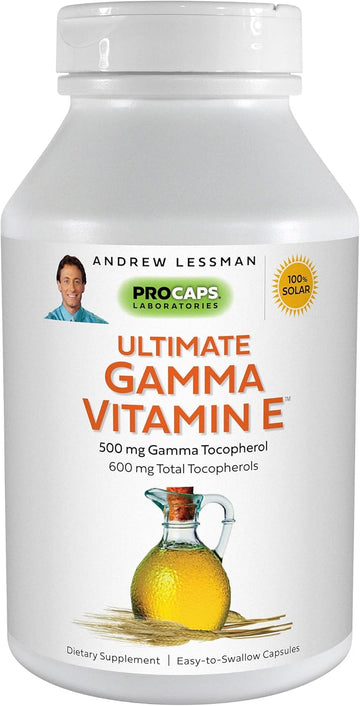 Andrew Lessman Ultimate Gamma Vitamin E 360 Softgels - 500 Mg Gamma Tocopherol, Protective Vitamin E. Four High Potency Forms Of Natural Tocopherols. Powerful Anti-Oxidant. No Synthetic Forms