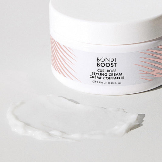 Bondiboost Curl Boss Defining Styling Cream - Silicone-Free, Aloe-Based Formula With Shea Butter, Argan Oil & Queensland Nut For Defined, Frizz-Free Curls - Vegan & Cruelty-Free, 200Ml