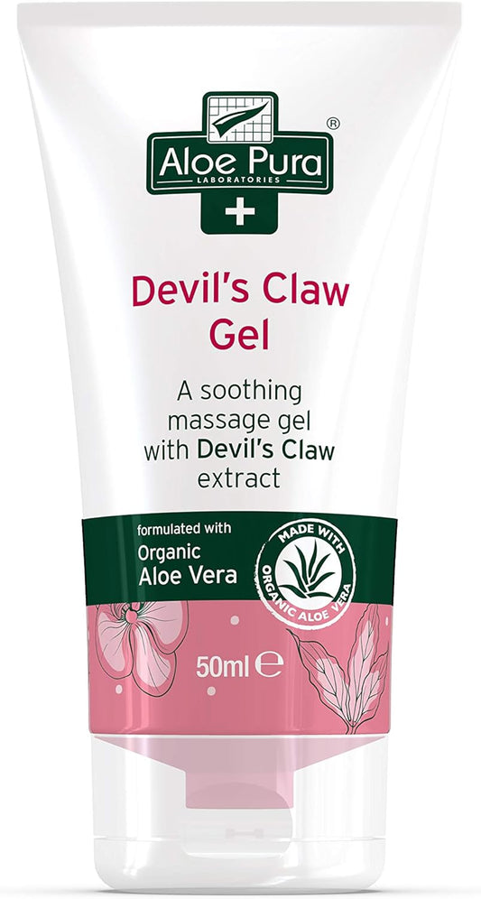 Aloe Pura, Devil'S Claw Gel With Organic Aloe Vera, Natural, Vegan, Cruelty Free, Paraben & Sls Free, Soothing, 50Ml (Pack Of 2)
