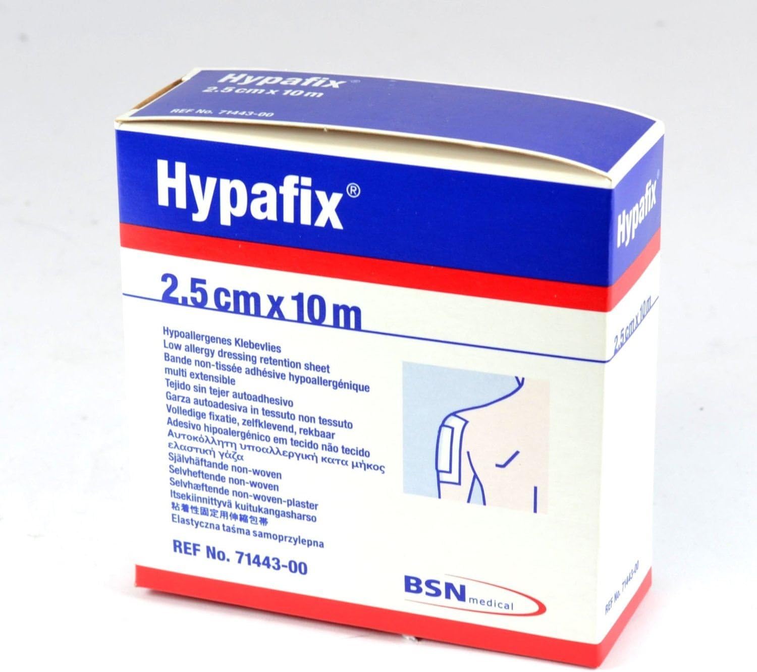 Hypafix Dressing Tape 10M | Contorts To Shape | Strong Adhesive | Breathable | 2.5Cm X 10M | 4 Rolls