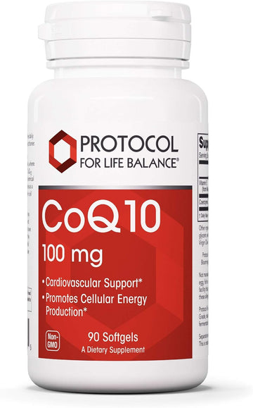 Protocol Coq10 100Mg - Antioxidant Power Of/Vitamin E, Cellular Energy Support - 90 Softgels