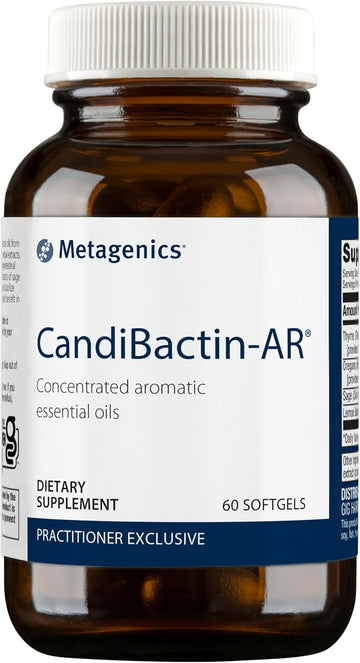 Metagenics Candibactin-Ar - Concentrated Aromatic Essential Oils - With Thyme Oil & Oregano Oil - Gut Health Supplements* - For Intestinal Microbial Balance* - Gluten-Free - 60 Softgels