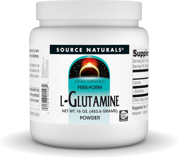 Source Naturals L-Glutamine, Free Form Amino Acid That Supports Metabolic Energy* - 16 Oz Powder