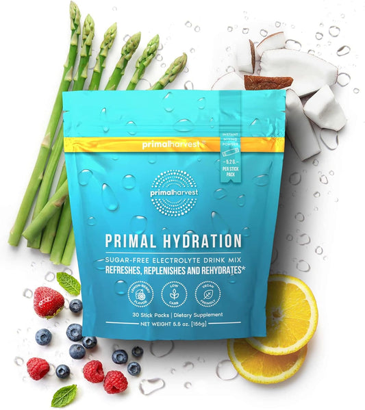 Hydration Powder & Magnesium Complex Supplements For Men By Primal Harvest, Bundle