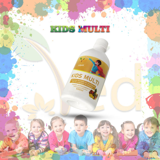 Ved'S Kids Multivitamin Liquid Supplement For Child Immune Support, Natural Mix Fruit Flavour, 500 Ml (33 Days Supply)