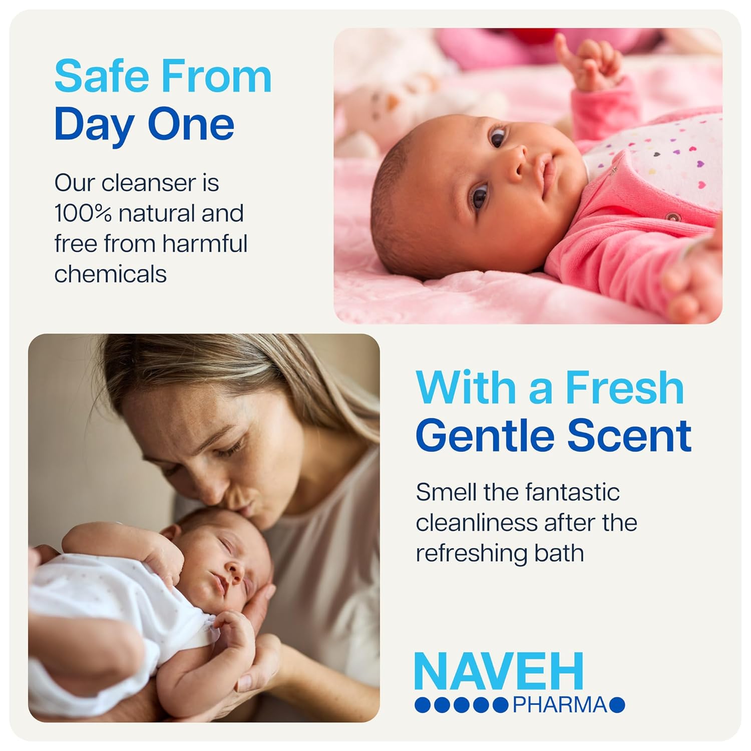 Naveh Pharma Cradle Cap Cleanser For Baby & Kids | 100% Natural Cradle Cap Treatment | Spray & Wash No Scrubbing | Better Than Shampoo Or Brush | Help With Dandruff | Olive Oil & Squalane | 1 Fl Oz : Baby