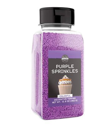 Birch & Meadow Purple Sprinkles, 12.8 Oz, Fun & Decorative Topping, Crunchy Texture