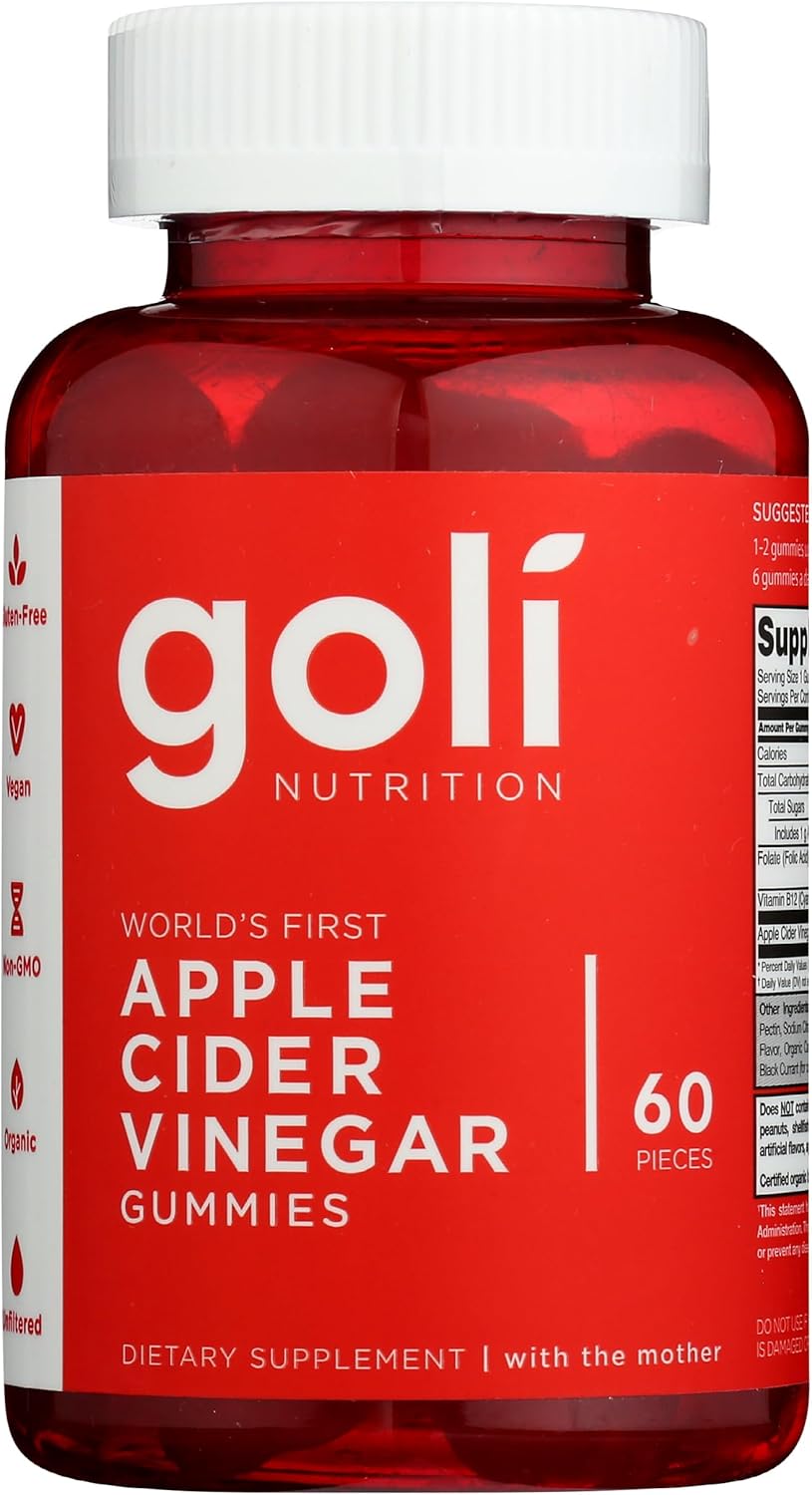 Goli Nutrition World'S First Apple Cider Vinegar Gummies 60 Count, 60 Count