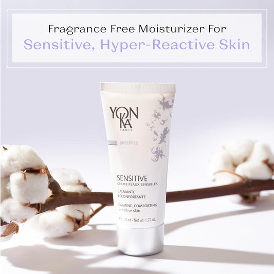 Yon-Ka Sensitive Creme (50Ml) Hydrating Facial Moisturizer For Sensitive Skin, Prebiotic And Probiotic Skincare, Fragrance-Free