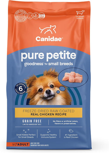Canidae Pure Petite Freeze-Dried Raw Coated Recipe With Real Chicken Dog Dry 4 Lbs