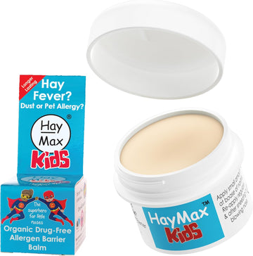 Haymax Allergen Barrier Balm - For Kids 5Ml - Organic, Natural & Non-Drowsy Hay Fever & Allergy Relief Balm - Traps & Blocks Pollen, Dust & Other Allergen Particles - Apply Around The Nose & Eyes