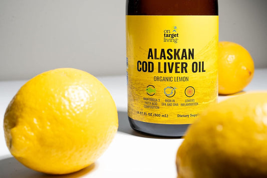 On Target Living Alaskan Cod Liver Oil Organic Lemon Flavor 16.67 oz |