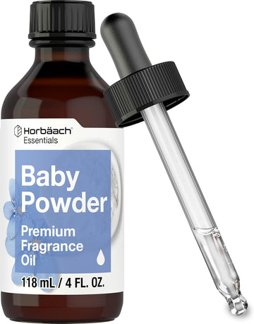 Horbäach Baby Powder Fragrance Oil | 4 fl oz (118ml) | Premium Grade | for Diffusers, Candle and Soap Making, DIY Projects & More