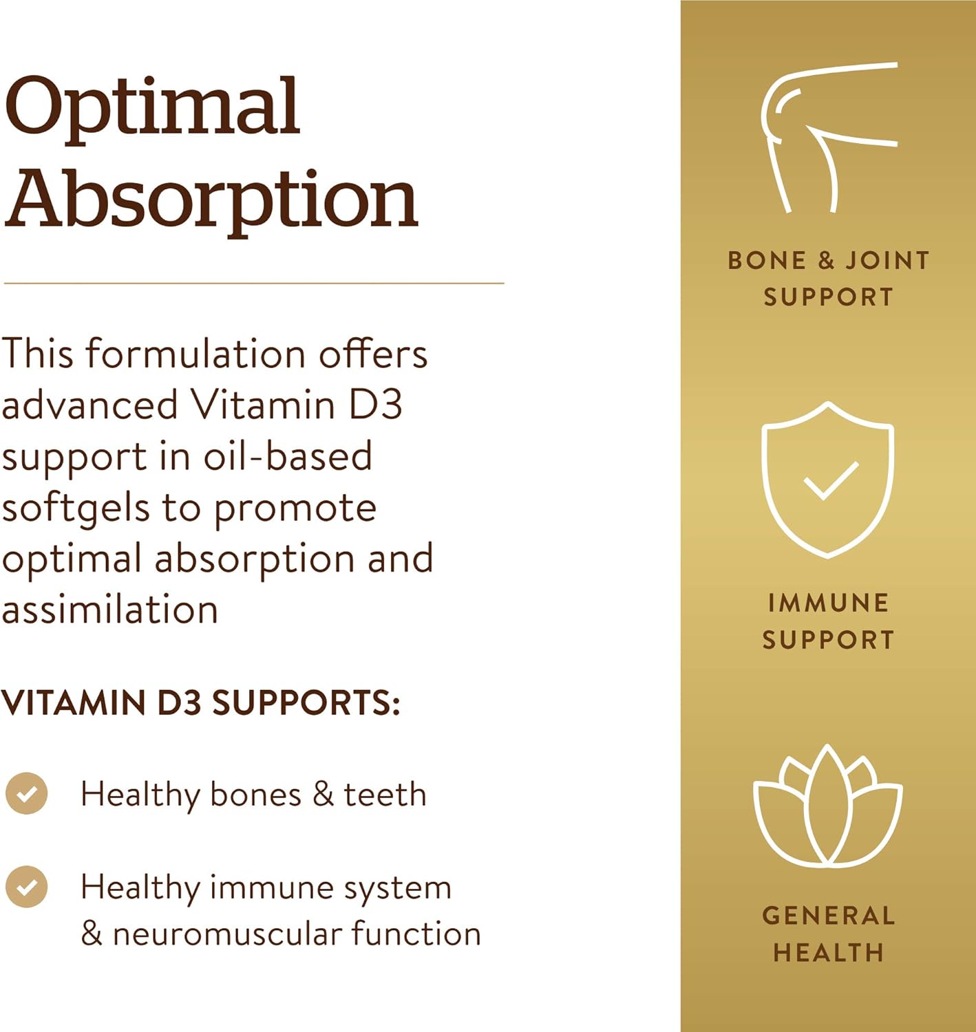 Solgar Vitamin D3 Cholecalciferol 250 Mcg 10000 Iu Softgels Helps Maintain Healthy Bones Teeth Immune System Support Non Gmo Gluten, Dairy Free Servings, 180 Count