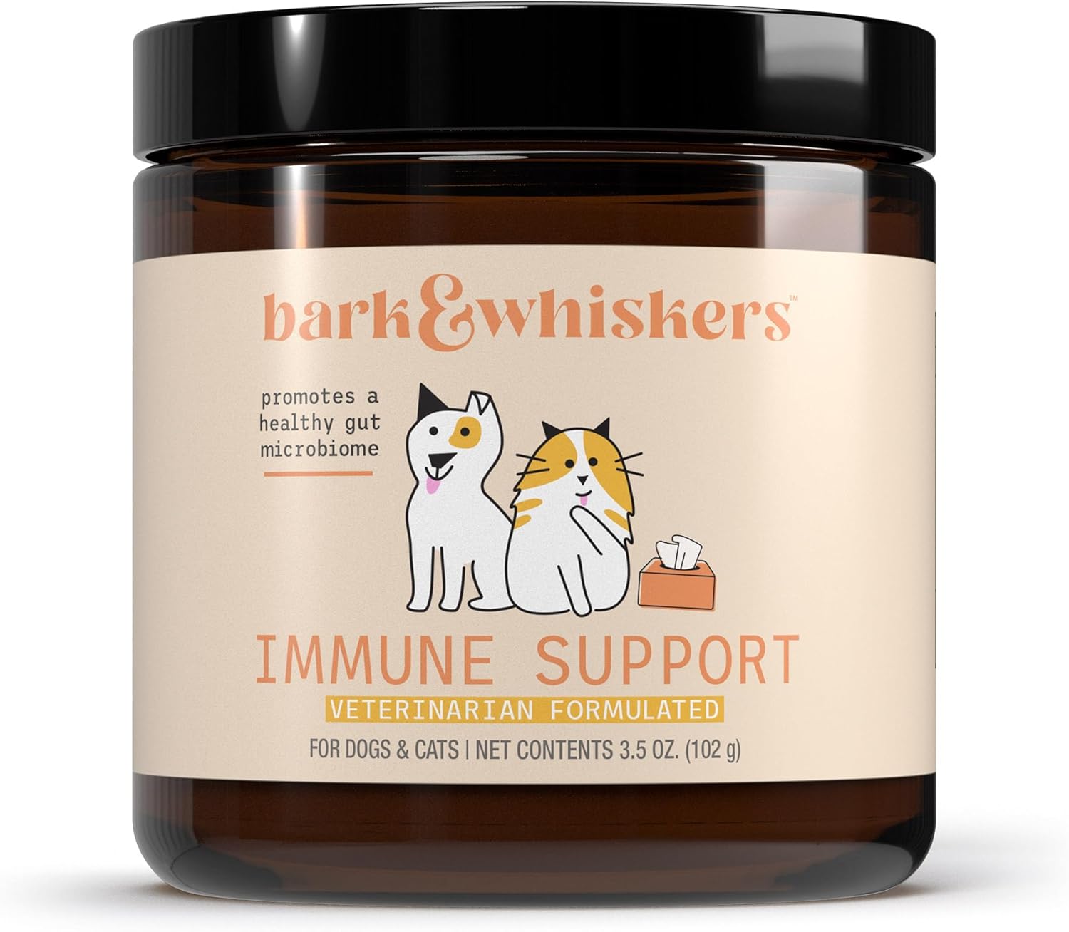 Bark & Whiskers Immune Support, 3.5 Oz. (102 G), 60 Scoops, Supports Liver & Digestive Health, Veterinarian Formulated, Non-Gmo, Dr. Mercola