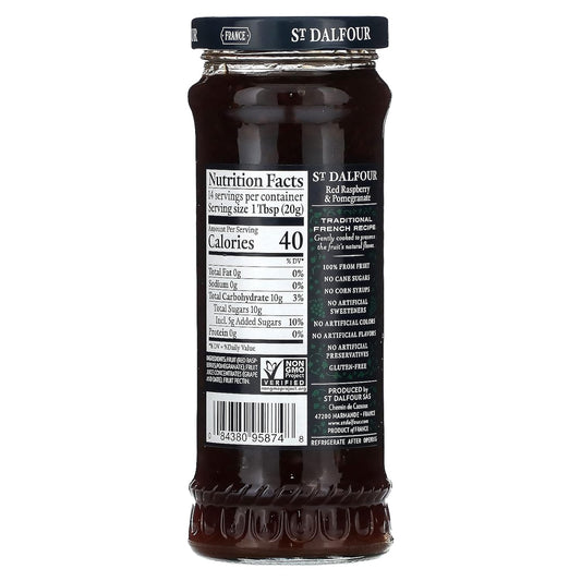 St Dalfour, Fruit Spread Red Raspberry Pomegranate, 10 Ounce : Grocery & Gourmet Food