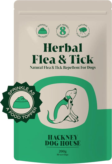 Natural Flea Treatment For Dogs Alternative | Billy No Mates Substitute | Effective Powdered Herbal Repellent | Food Supplement | 200 Grams | 80 Daily Servings | Hackney Dog House