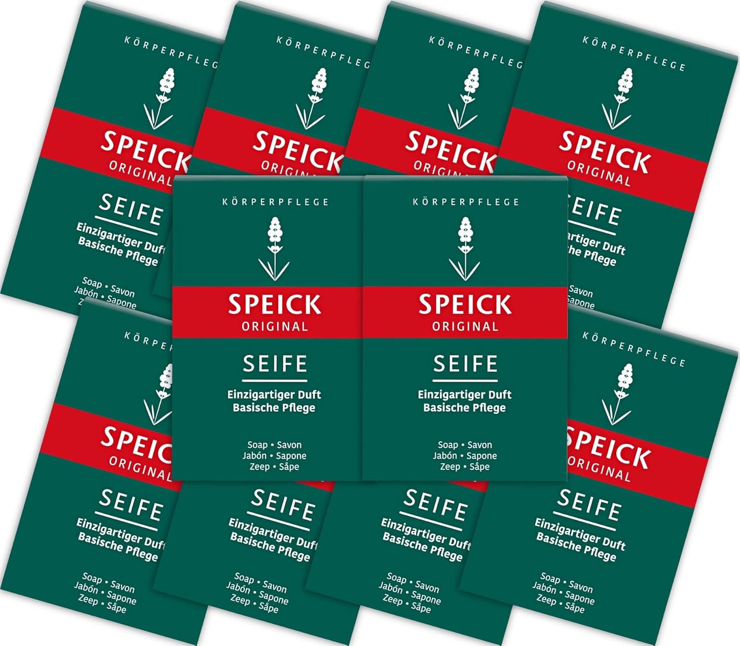Speick 10X100G Original Soap - Enriched With Lavender Oil And A Wax Cream With Honey, Beeswax And Moisturizing Glycerin/Germany