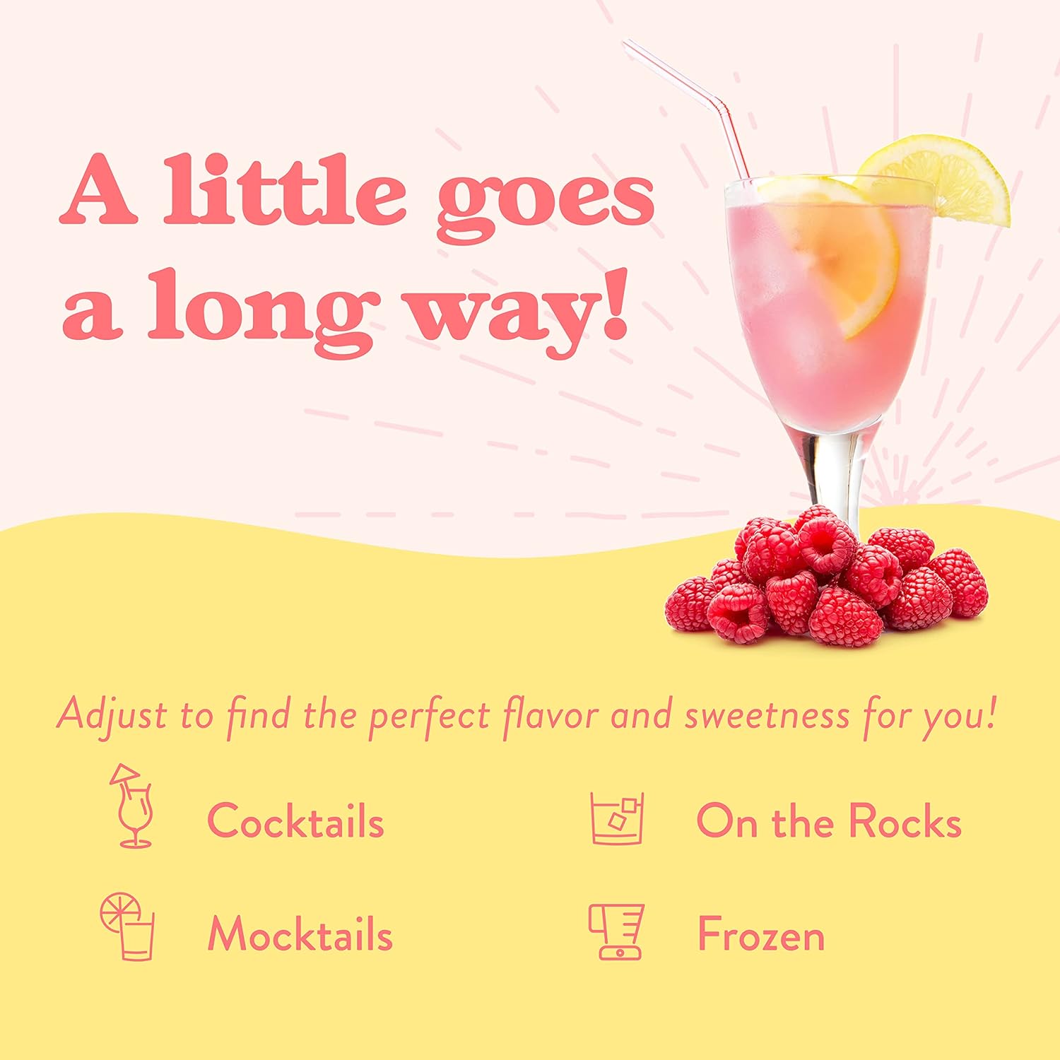 Jordan'S Skinny Mixes Sugar Free Syrup, Meyers Lemon Raspberry Flavor, Fruit Flavored Water Enhancer, Drink Mix For Ice Tea, Lemonade & More, Zero Calorie Flavoring, Keto Friendly, 25.4 Fl Oz, 1 Pack