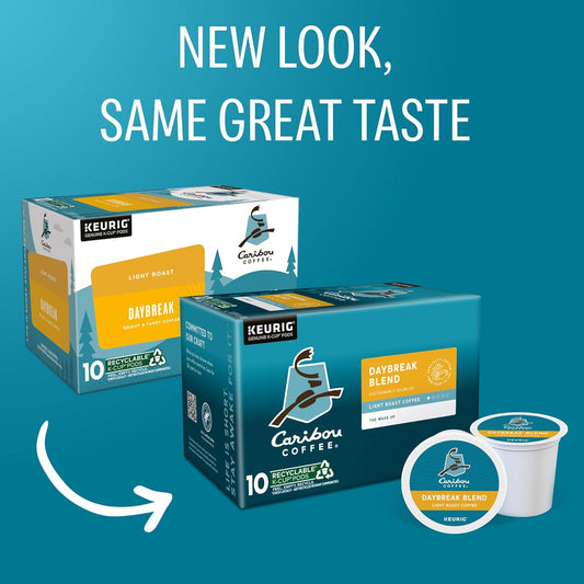 Caribou Coffee Daybreak Blend Keurig Single-Serve K-Cup Pod, Light Roast Coffee, 60 Count (6 Packs Of 10)
