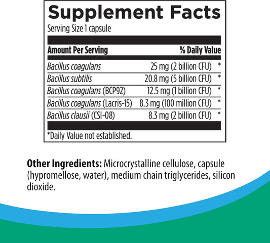 Rootcology By Dr. Izabella Wentz | Spore Flora | Broad-Spectrum Stomach Acid Resistant Spore-Forming Probiotics For Gastrointestinal Health | Five Targeted Bacillus Strains | 60 Vegetarian Capsules