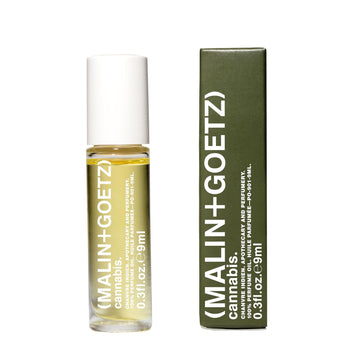 Malin + Goetz Cannabis, Leather, Dark Rum, Perfume Oil - Men & Women, Rich & Earthy, Dark & Spicy, Modern Scents, Vegan & Cruelty-Free, 0.3 Fl Oz