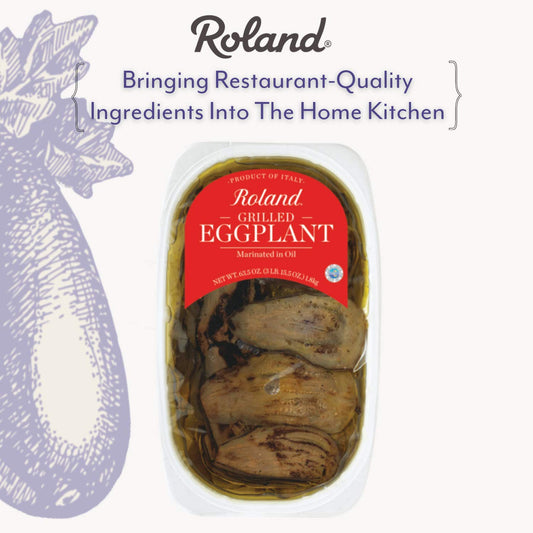 Roland Foods Grilled Eggplant Marinated In Oil, Specialty Imported Food, 63.5-Ounce Package