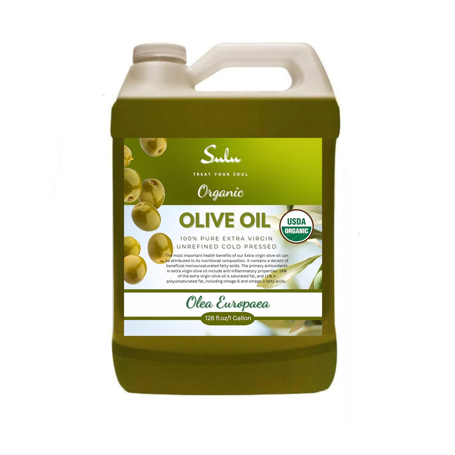 1 Gallon Of Organic Extra Virgin Olive Oil Cold Pressed