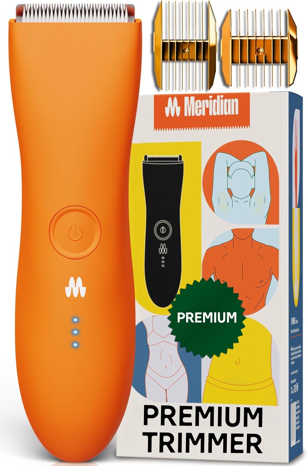 Meridian Premium Trimmer For Men And Women, Usb C Charging, Travel Lock, 6 Colors Available, Blaze