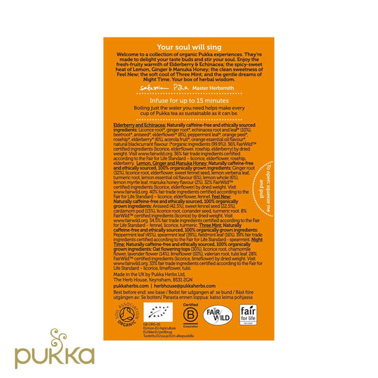 Pukka Organic Herbal Tea Collection, Five Herbal Blends 20 Tea Bags