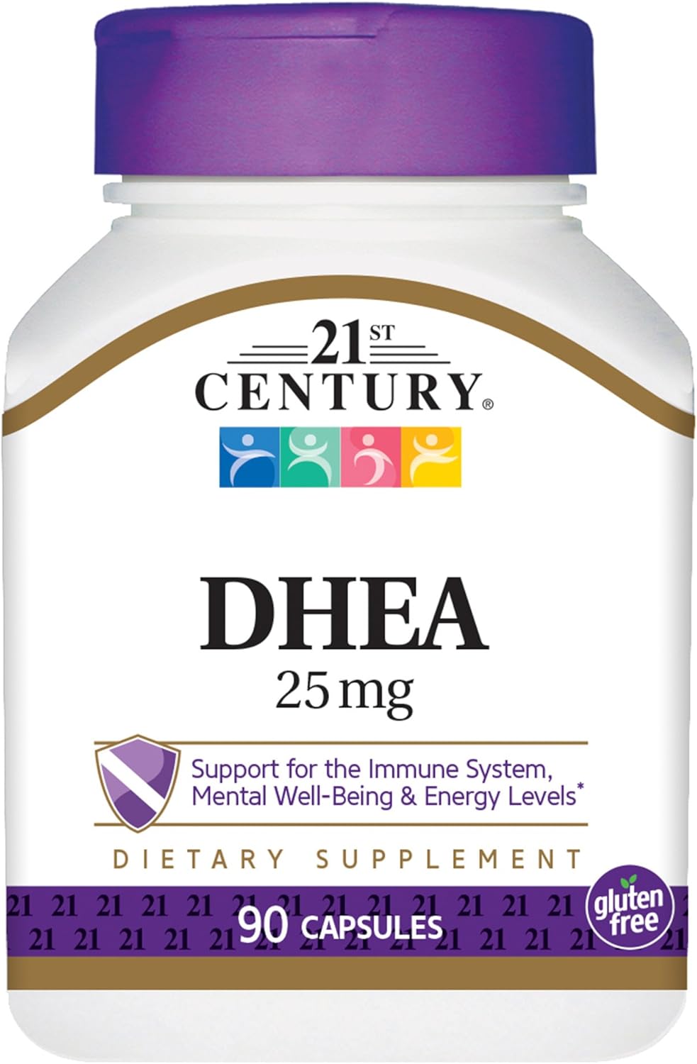 21st Century DHEA 25 mg Capsules, 90-Count (Pack of 2)