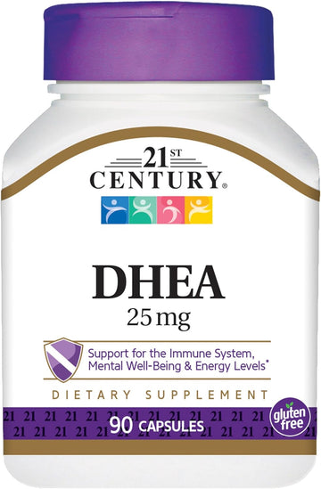 21st Century DHEA 25 mg Capsules, 90-Count (Pack of 2)