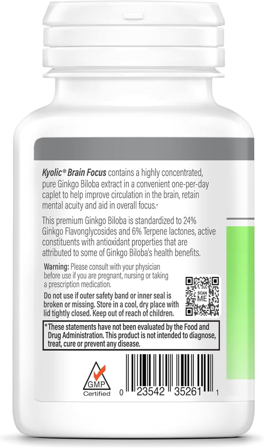 Kyolic Specialty Series, Brain Focus, Mental Acuity & Focus, 60 Caplets