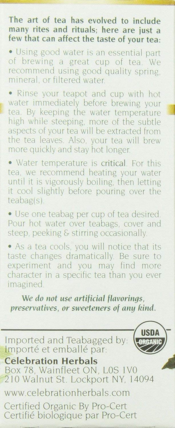 Green Tea Jasmine Premium Organic24 Bagcelebration Herbals