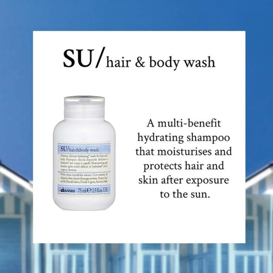 Davines Su Hair & Body Wash, 8.45 Fl. Oz. : Beauty & Personal Care