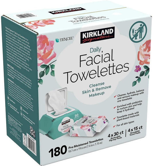 Signature Daily Facial Towelettes. Gentle Cleansing for Everyday Refreshment.Remove makeup.Cleanse, Hydrate and Balance with One Towelette.For all skin types.180 Count, 1-Box