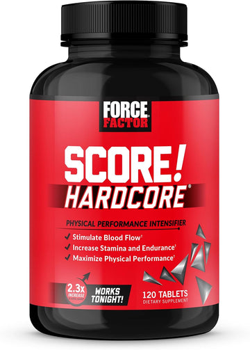 Force Factor Score! Hardcore Nitric Oxide Booster Supplement For Men With L-Citrulline, Yohimbe, Black Maca & B Vitamins To Increase Stamina, And Maximize Physical Performance, 120 Tablets