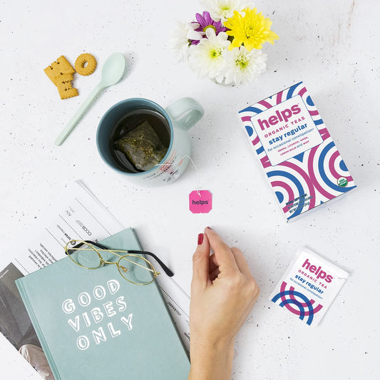 Helps Teas Stay Regular – Infusion Bio Senna, Réglisse, Anis, Menthe & Mélisse – Laxatif Naturel