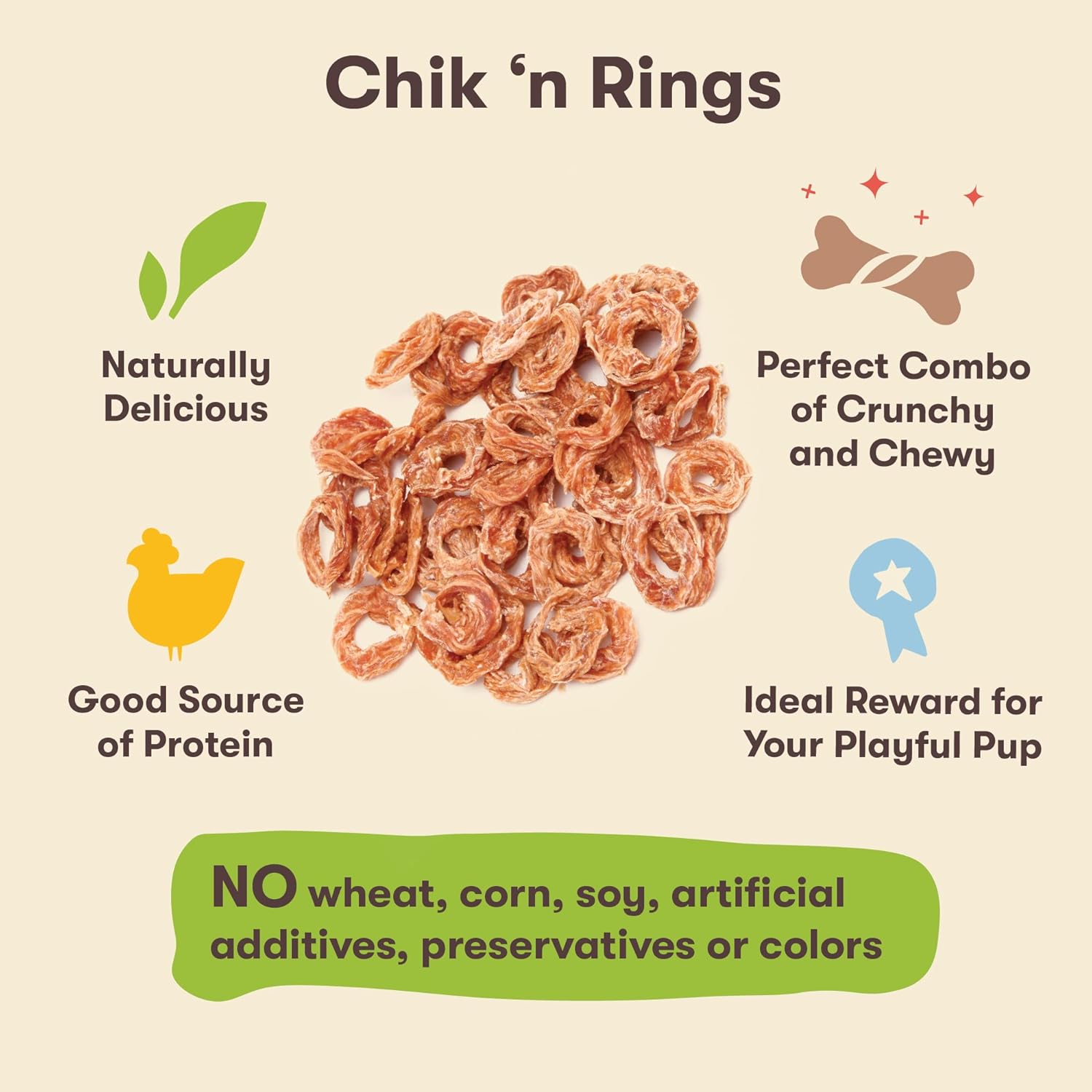 Pet 'n Shape Chik 'n Rings – Natural Chicken Breast Jerky Dog Treats, 2 Pound : Pet Supplies