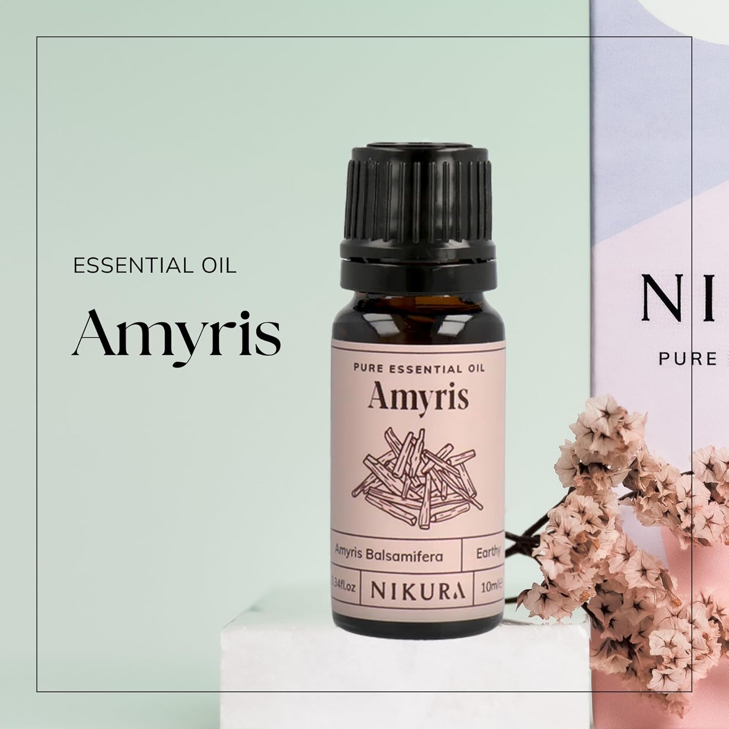 Nikura Amyris Essential Oil - 100ml | 100% Pure Natural Oils | Perfect for Sleep, Cleansing Skin, Diffusers, Aromatherapy | A Great Insect Repellent, Clean Home | Vegan & UK Made : Amazon.co.uk: Home & Kitchen